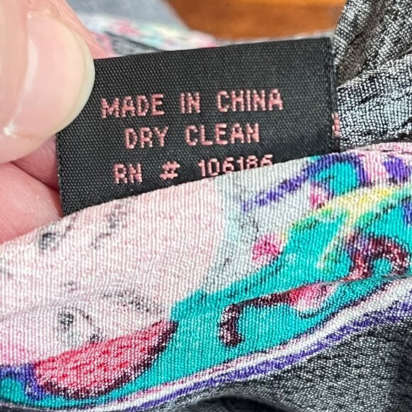 Trashy Diva Halter Faux Wrap Dress Black Multicolor 10 Asian Pin Up Rockabilly - Picture 9 of 10